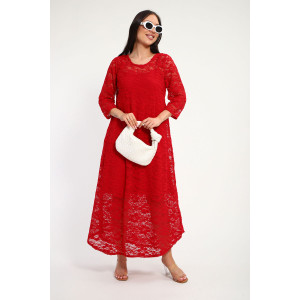 Платье женское П1370.8 вискоза с гипюром (р-ры: 48-62)