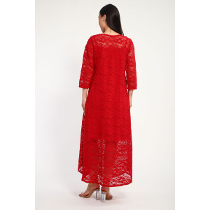 Платье женское П1370.8 вискоза с гипюром (р-ры: 48-62)