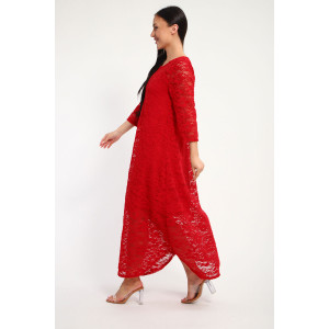 Платье женское П1370.8 вискоза с гипюром (р-ры: 48-62)