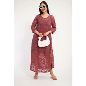 Платье женское П1370.6 вискоза с гипюром (р-ры: 48-62)