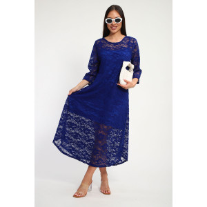 Платье женское П1370.5 вискоза с гипюром (р-ры: 48-62)