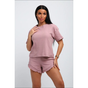 Костюм двойка женский №150 кулирка с лайкрой (р-ры: 44-58) розовый Костюм двойка женский №150 кулирка с лайкрой (р-ры: 44-58) розовый