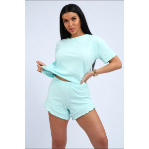 Костюм двойка женский №150 кулирка с лайкрой (р-ры: 44-58) мятный Костюм двойка женский №150 кулирка с лайкрой (р-ры: 44-58) мятный