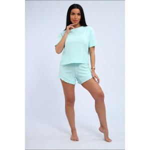 Костюм двойка женский №150 кулирка с лайкрой (р-ры: 44-58) мятный Костюм двойка женский №150 кулирка с лайкрой (р-ры: 44-58) мятный