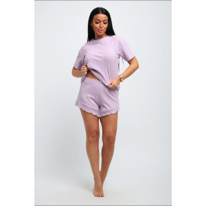 Костюм двойка женский №150 кулирка с лайкрой (р-ры: 44-58) сирень Костюм двойка женский №150 кулирка с лайкрой (р-ры: 44-58) сирень