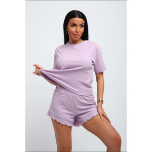 Костюм двойка женский №150 кулирка с лайкрой (р-ры: 44-58) сирень Костюм двойка женский №150 кулирка с лайкрой (р-ры: 44-58) сирень