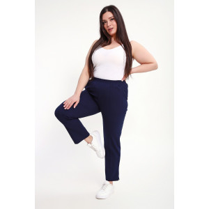 Брюки женские №85041 футер 2-х нитка (р-ры: 48-62) синий Брюки женские №85041 футер 2-х нитка (р-ры: 48-62) синий