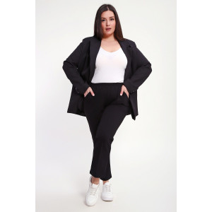 Брюки женские №85041 футер 2-х нитка (р-ры: 48-62) черный Брюки женские №85041 футер 2-х нитка (р-ры: 48-62) черный