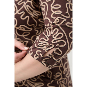 Блузка женская №21621 кулирка (р-ры: 48-62) коричневый Блузка женская №21621 кулирка (р-ры: 48-62) коричневый