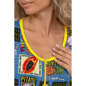 Халат женский №37007 кулирка (р-ры: 48-58) голубой