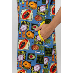 Халат женский №37007 кулирка (р-ры: 48-58) голубой