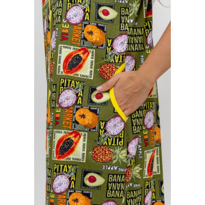 Халат женский №37007 кулирка (р-ры: 48-58) хаки Халат женский №37007 кулирка (р-ры: 48-58) хаки