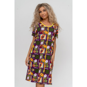 Халат женский №37007 кулирка (р-ры: 48-58) баклажан Халат женский №37007 кулирка (р-ры: 48-58) баклажан