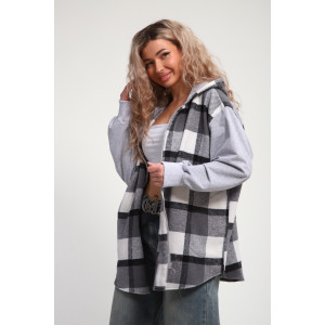 Рубашка-толстовка женская РТЖКК-01 смесовая ткань (р-ры: 48-58) серый Рубашка-толстовка женская РТЖКК-01 смесовая ткань (р-ры: 48-58) серый