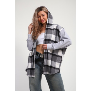 Рубашка-толстовка женская РТЖКК-01 смесовая ткань (р-ры: 48-58) серый Рубашка-толстовка женская РТЖКК-01 смесовая ткань (р-ры: 48-58) серый