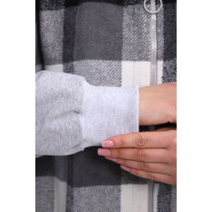 Рубашка-толстовка женская РТЖКК-01 смесовая ткань (р-ры: 48-58) серый Рубашка-толстовка женская РТЖКК-01 смесовая ткань (р-ры: 48-58) серый