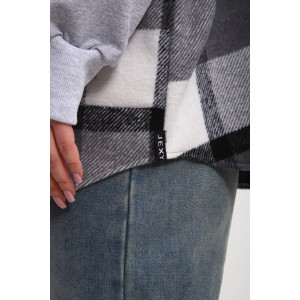 Рубашка-толстовка женская РТЖКК-01 смесовая ткань (р-ры: 48-58) серый Рубашка-толстовка женская РТЖКК-01 смесовая ткань (р-ры: 48-58) серый