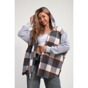 Рубашка-толстовка женская РТЖКК-01 смесовая ткань (р-ры: 48-58) хаки Рубашка-толстовка женская РТЖКК-01 смесовая ткань (р-ры: 48-58) хаки