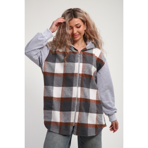 Рубашка-толстовка женская РТЖКК-01 смесовая ткань (р-ры: 48-58) хаки Рубашка-толстовка женская РТЖКК-01 смесовая ткань (р-ры: 48-58) хаки