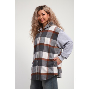 Рубашка-толстовка женская РТЖКК-01 смесовая ткань (р-ры: 48-58) хаки Рубашка-толстовка женская РТЖКК-01 смесовая ткань (р-ры: 48-58) хаки