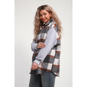 Рубашка-толстовка женская РТЖКК-01 смесовая ткань (р-ры: 48-58) хаки Рубашка-толстовка женская РТЖКК-01 смесовая ткань (р-ры: 48-58) хаки