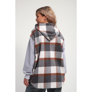 Рубашка-толстовка женская РТЖКК-01 смесовая ткань (р-ры: 48-58) хаки Рубашка-толстовка женская РТЖКК-01 смесовая ткань (р-ры: 48-58) хаки