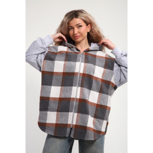 Рубашка-толстовка женская РТЖКК-01 смесовая ткань (р-ры: 48-58) хаки Рубашка-толстовка женская РТЖКК-01 смесовая ткань (р-ры: 48-58) хаки