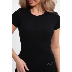 Футболка женская ФЖ-002 кашкорсе (р-ры: 42-48) черный Футболка женская ФЖ-002 кашкорсе (р-ры: 42-48) черный