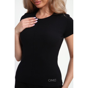 Футболка женская ФЖ-002 кашкорсе (р-ры: 42-48) черный Футболка женская ФЖ-002 кашкорсе (р-ры: 42-48) черный