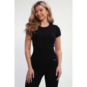 Футболка женская ФЖ-002 кашкорсе (р-ры: 42-48) черный Футболка женская ФЖ-002 кашкорсе (р-ры: 42-48) черный