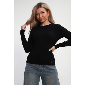 Лонгслив женский ЛГ-03 кулирка (р-ры: 42-50) черный Лонгслив женский ЛГ-03 кулирка (р-ры: 42-50) черный