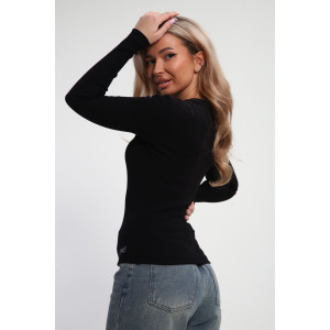 Лонгслив женский ЛГ-03 кулирка (р-ры: 42-50) черный Лонгслив женский ЛГ-03 кулирка (р-ры: 42-50) черный