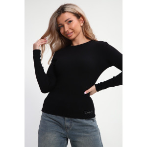 Лонгслив женский ЛГ-03 кулирка (р-ры: 42-50) черный Лонгслив женский ЛГ-03 кулирка (р-ры: 42-50) черный