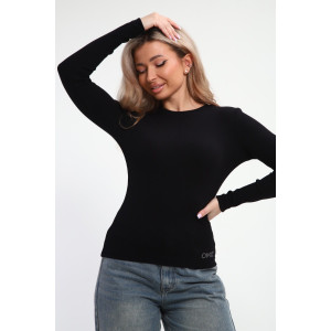 Лонгслив женский ЛГ-03 кулирка (р-ры: 42-50) черный Лонгслив женский ЛГ-03 кулирка (р-ры: 42-50) черный