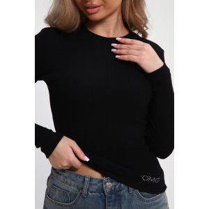 Лонгслив женский ЛГ-03 кулирка (р-ры: 42-50) черный Лонгслив женский ЛГ-03 кулирка (р-ры: 42-50) черный