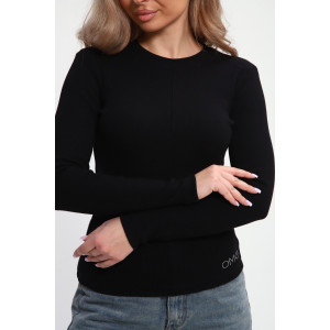 Лонгслив женский ЛГ-03 кулирка (р-ры: 42-50) черный Лонгслив женский ЛГ-03 кулирка (р-ры: 42-50) черный