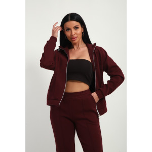 Костюм двойка женский М-20 дабл фейс (р-ры: 46-60) бордовый Костюм двойка женский М-20 дабл фейс (р-ры: 46-60) бордовый