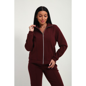 Костюм двойка женский М-20 дабл фейс (р-ры: 46-60) бордовый Костюм двойка женский М-20 дабл фейс (р-ры: 46-60) бордовый