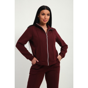 Костюм двойка женский М-20 дабл фейс (р-ры: 46-60) бордовый Костюм двойка женский М-20 дабл фейс (р-ры: 46-60) бордовый