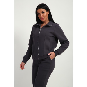 Костюм двойка женский М-20 дабл фейс (р-ры: 46-60) серый