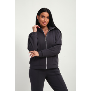 Костюм двойка женский М-20 дабл фейс (р-ры: 46-60) серый