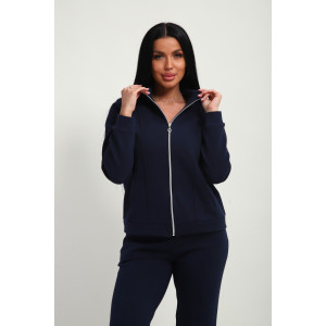 Костюм двойка женский М-20 дабл фейс (р-ры: 46-60) темно-синий