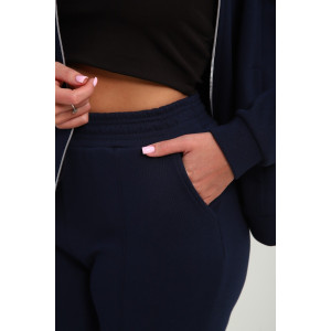 Костюм двойка женский М-20 дабл фейс (р-ры: 46-60) темно-синий