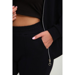 Костюм двойка женский М-20 дабл фейс (р-ры: 46-60) черный