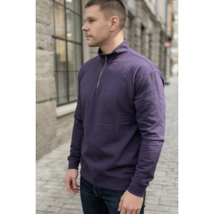 Джемпер мужской №52723 футер 2-х нитка (р-ры: 46-60) фиолетовый