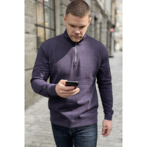Джемпер мужской №52723 футер 2-х нитка (р-ры: 46-60) фиолетовый