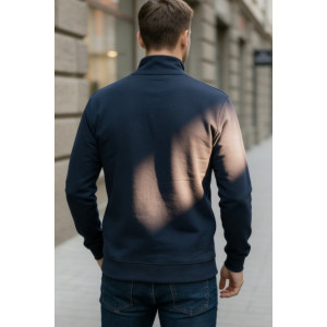 Джемпер мужской №52723 футер 2-х нитка (р-ры: 46-60) темно-синий