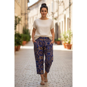 Бриджи женские №691 кулирка (р-ры: 42-44) голубой