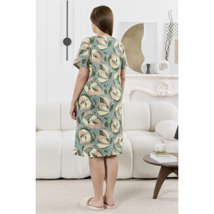 Халат женский "Нора" кулирка (р-ры: 48-62) светло-зеленый