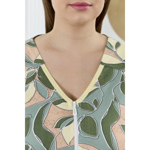 Халат женский "Нора" кулирка (р-ры: 48-62) светло-зеленый